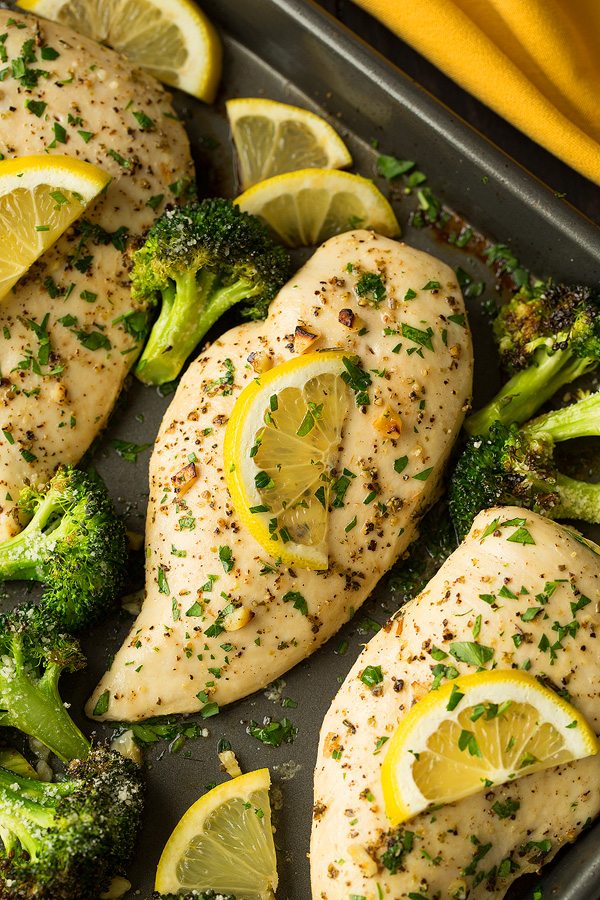 Lemon-Garlic Chicken with Roasted Broccoli