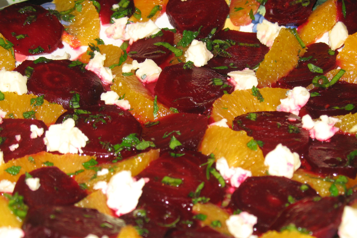Roasted Beet and Blood Orange Salad with Walnut Vinaigrette