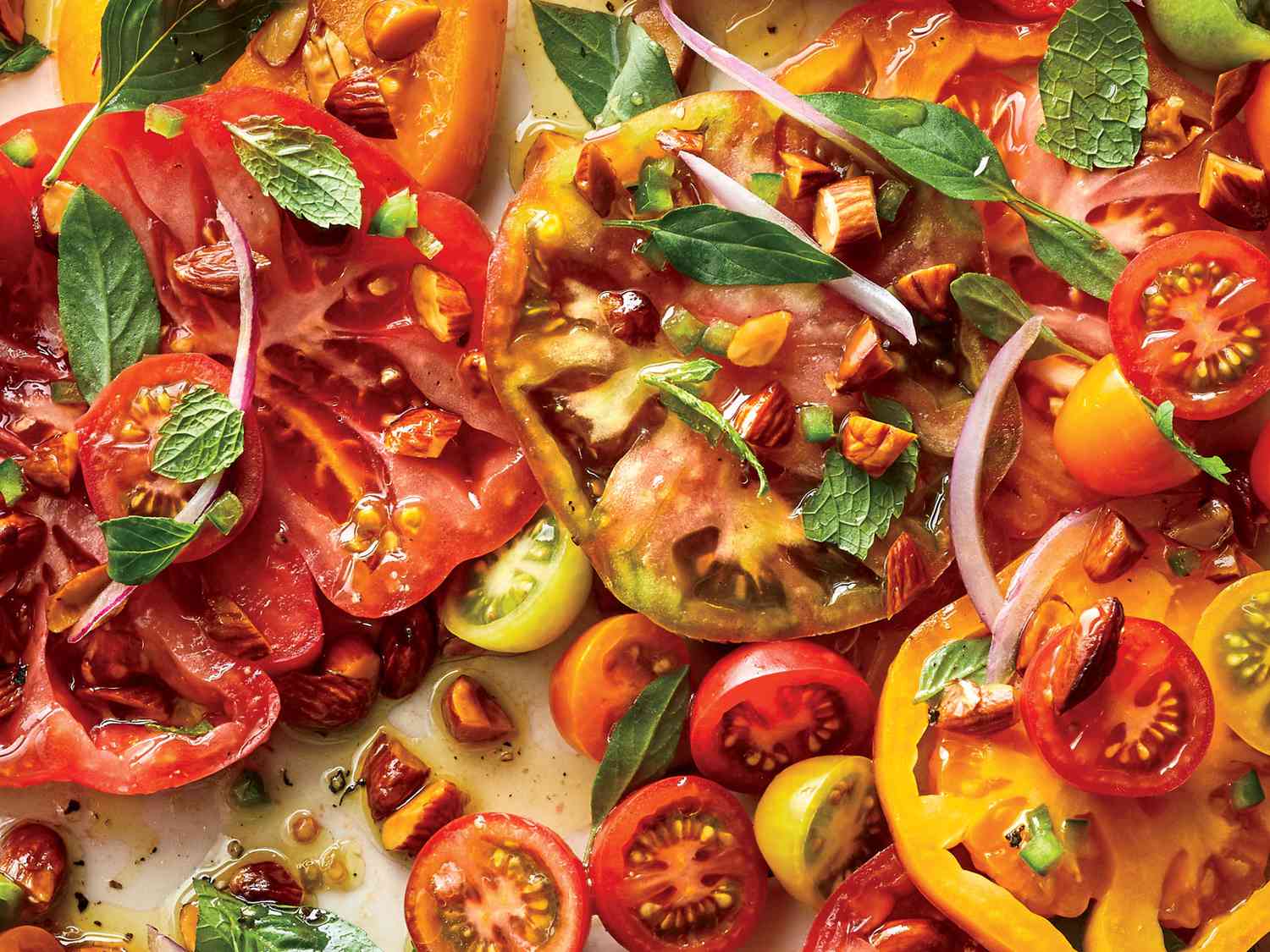 Sheet Pan Heirloom Tomato and Herb Medley