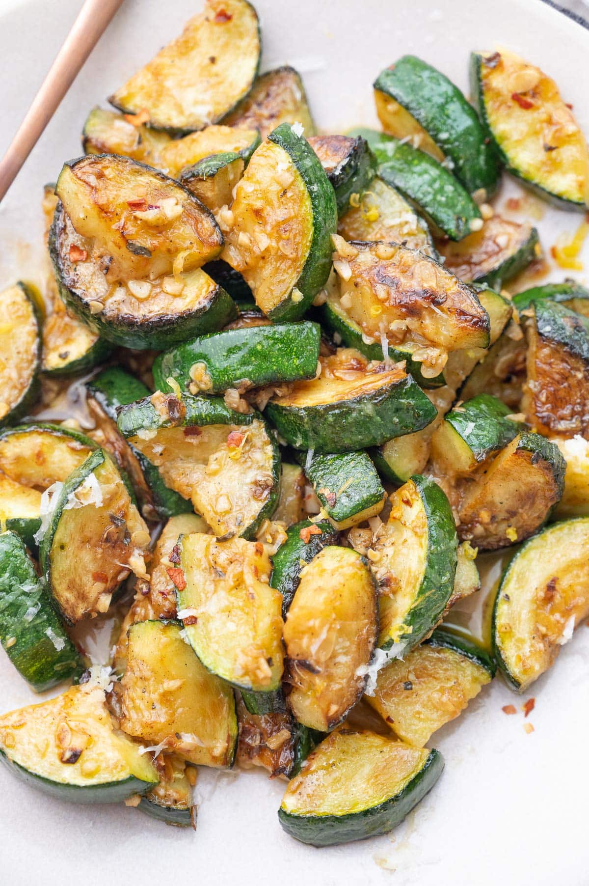 Basil-Garlic Sautéed Zucchini with Lemon Zest