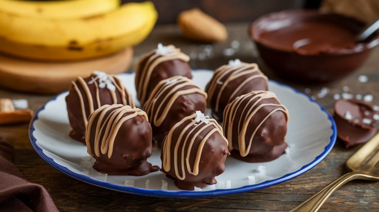 No-Bake Chocolate Banana Bites with Almond Crunch