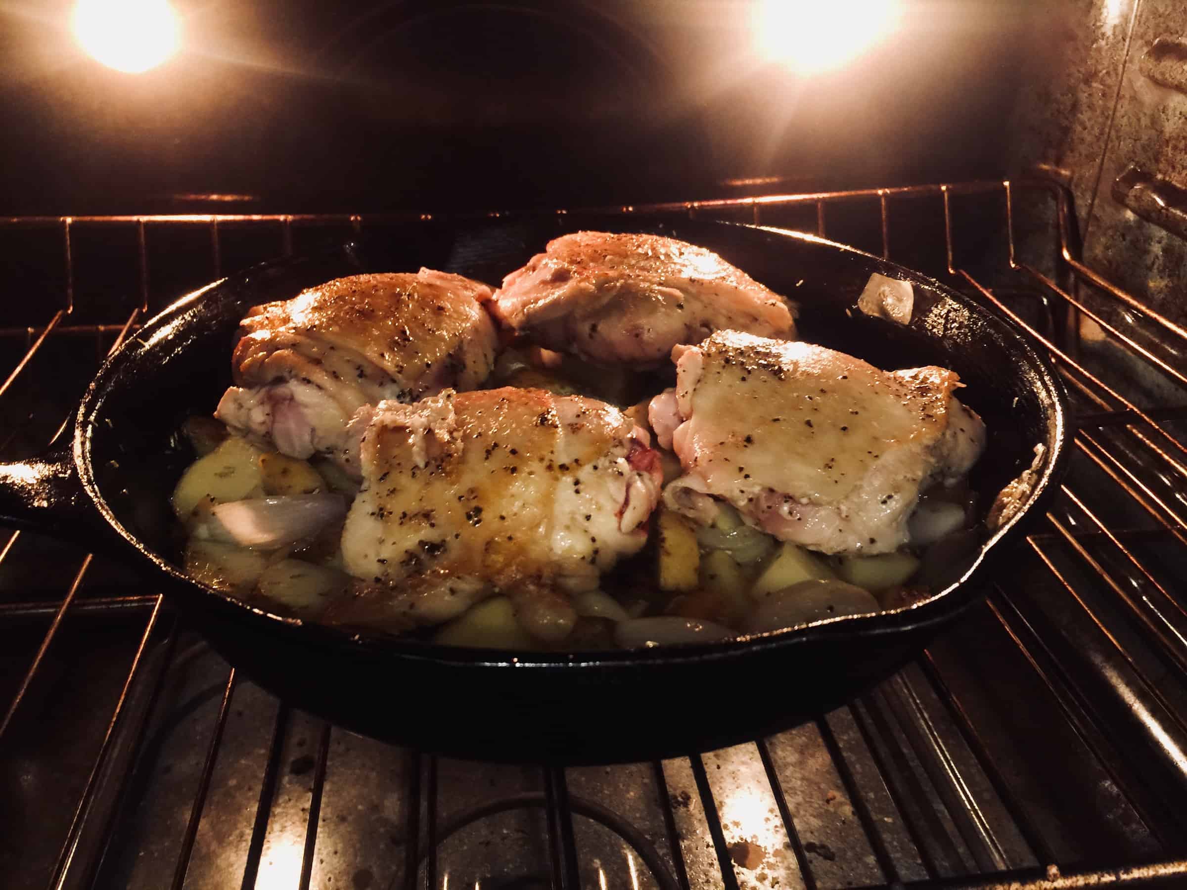 Rosemary-Infused Chicken Thighs with Rosemary Potatoes