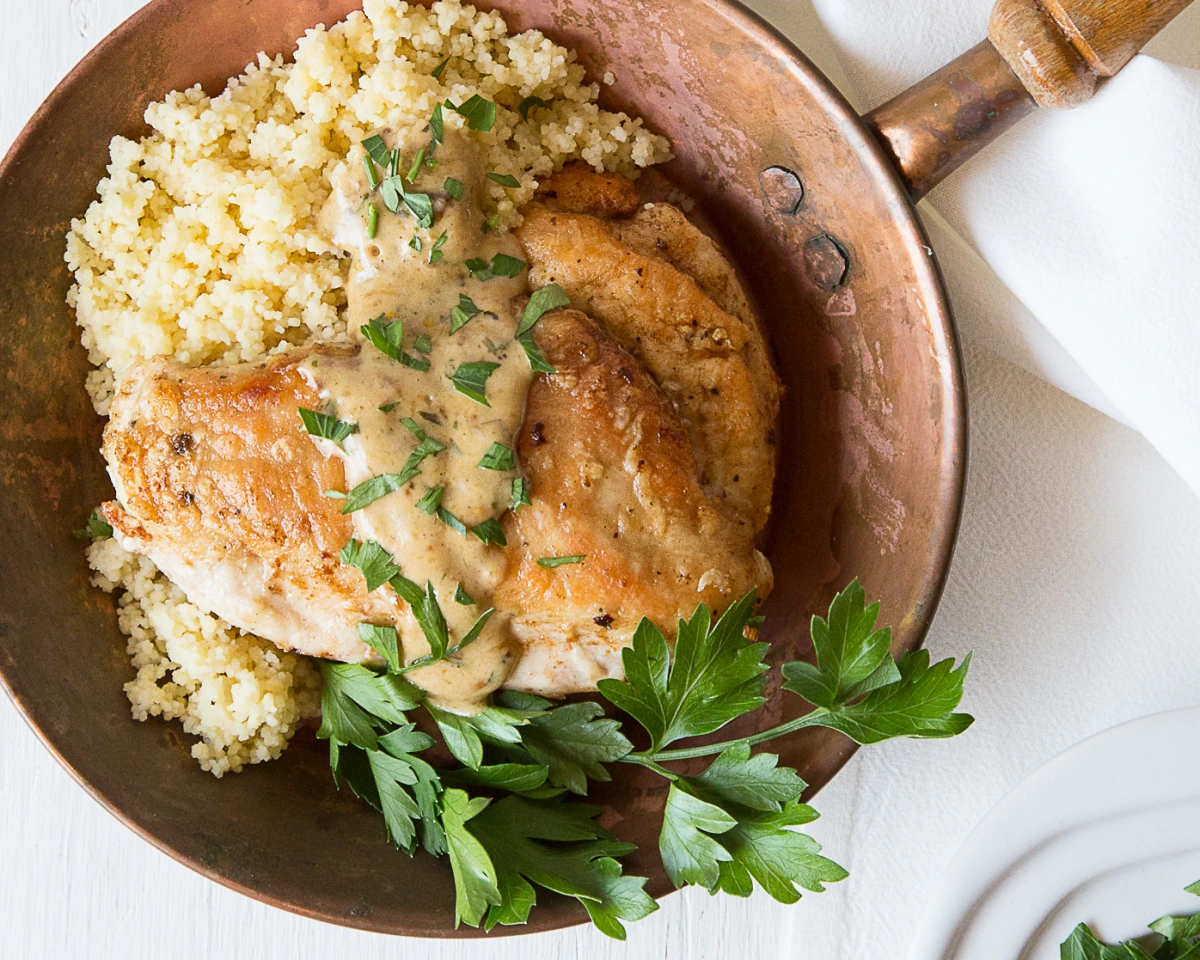Pan-Seared Chicken with Tarragon and Shallots