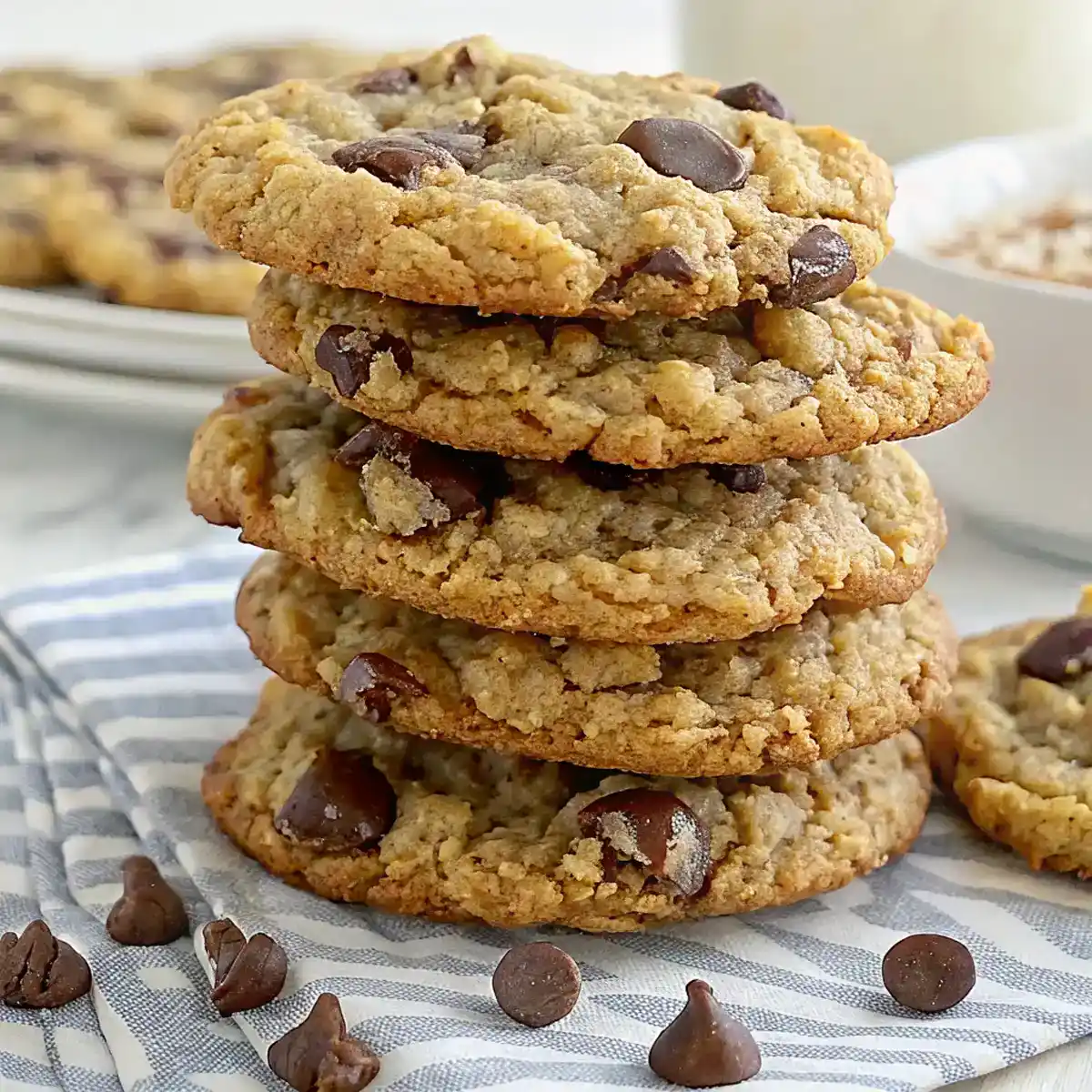 Baked Oatmeal Chocolate Chip Cookies