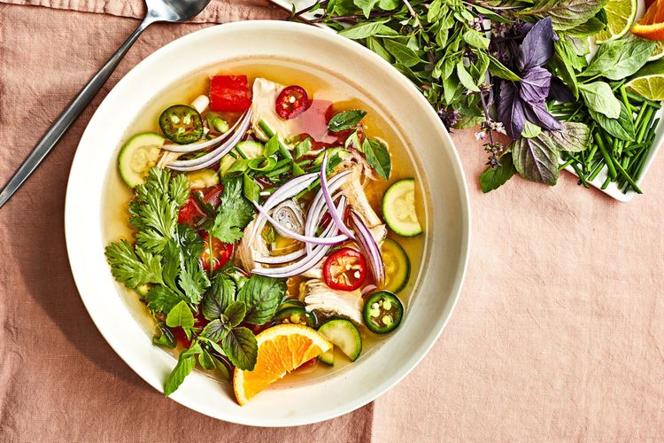 Clear Ginger and Coriander Soup