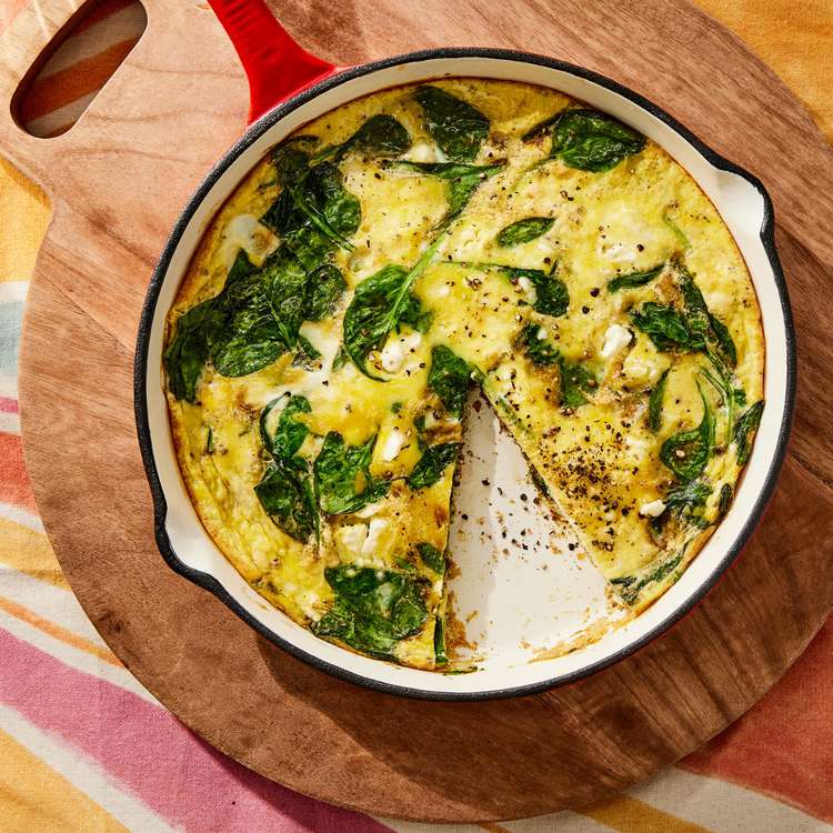 Stovetop Frittata with Spinach and Feta