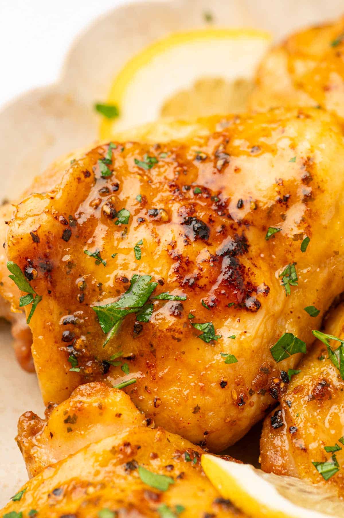 Baked Lemon-Pepper Chicken Thighs with Asparagus