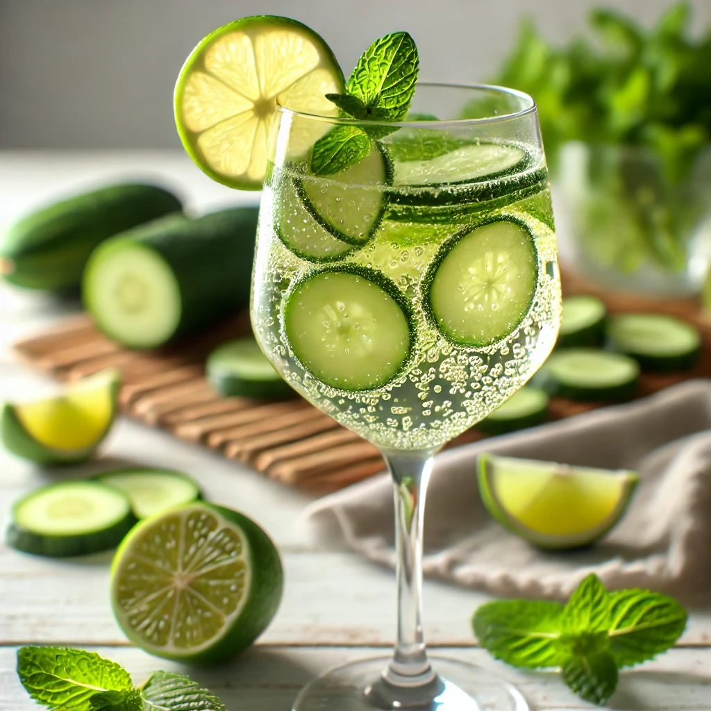 Cucumber-Mint Sparkling Beverage
