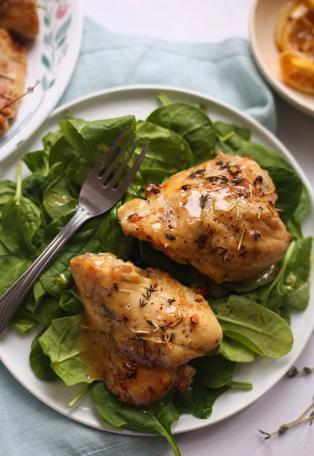 Lemon-Rosemary Roasted Chicken Thighs