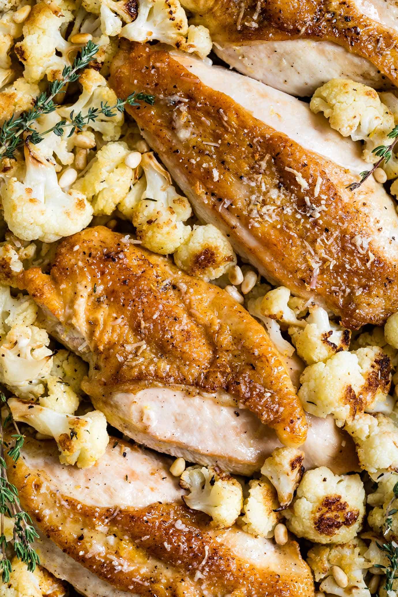 Sheet Pan Herbed Chicken with Roasted Cauliflower