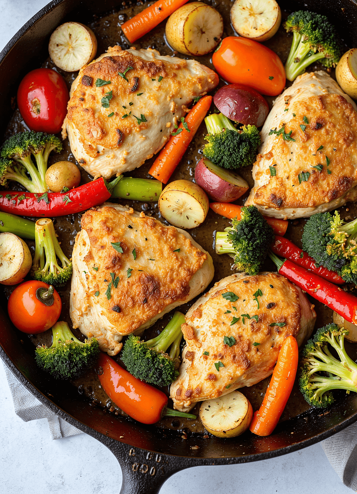 One-Pan Garlic Chicken with Roasted Vegetables