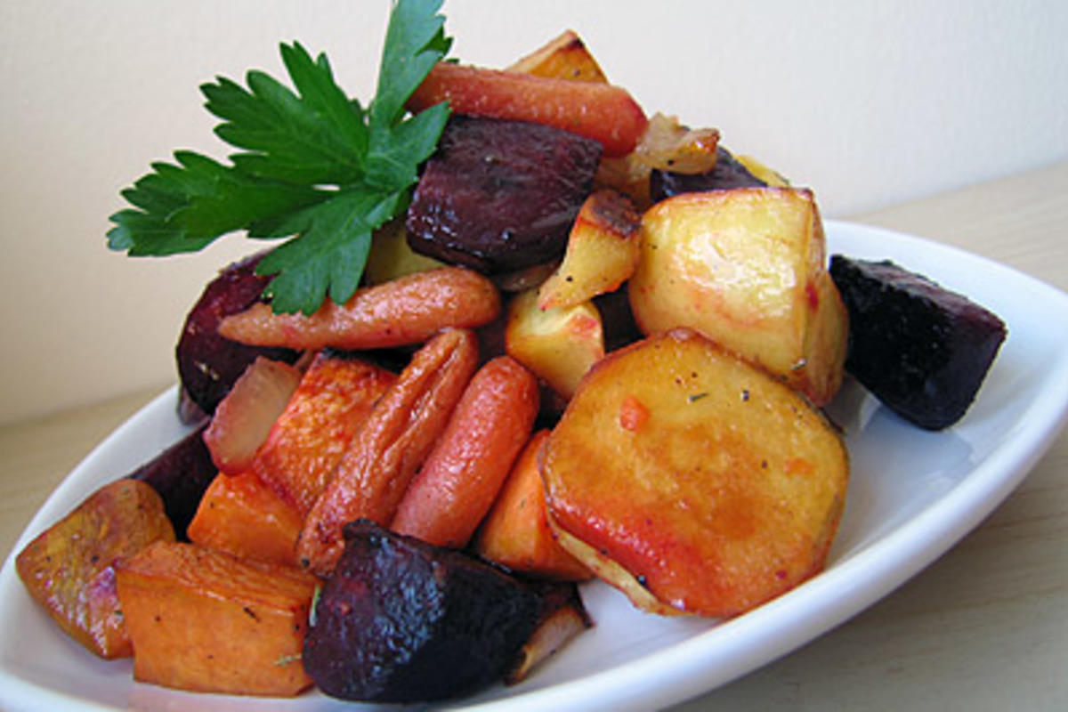 Maple-Dijon Roasted Root Vegetables
