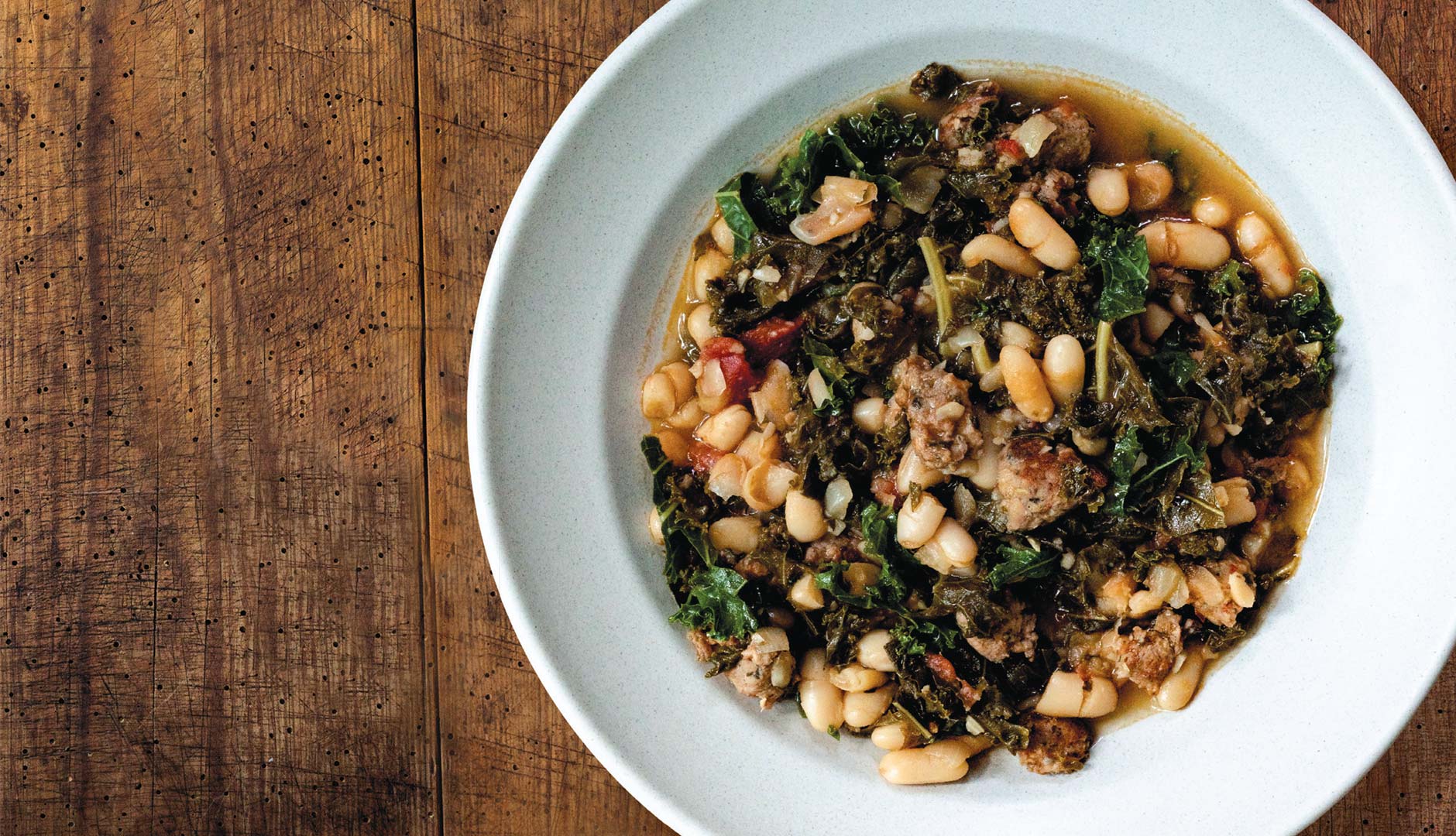 Herbed White Bean Soup with Kale