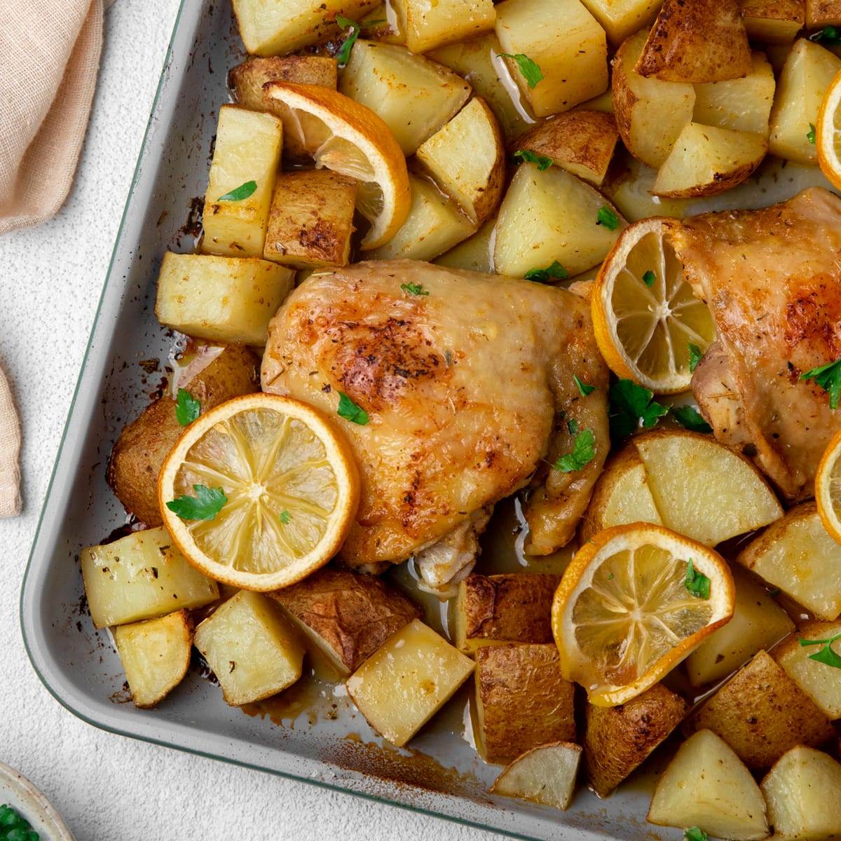 Sheet Pan Lemon-Thyme Chicken with Roasted Potatoes
