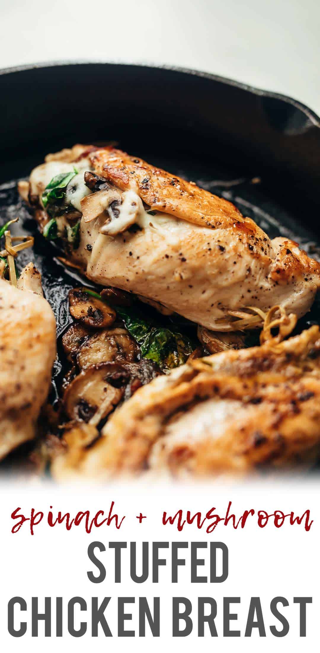 Spinach and Mushroom Stuffed Chicken with Brie
