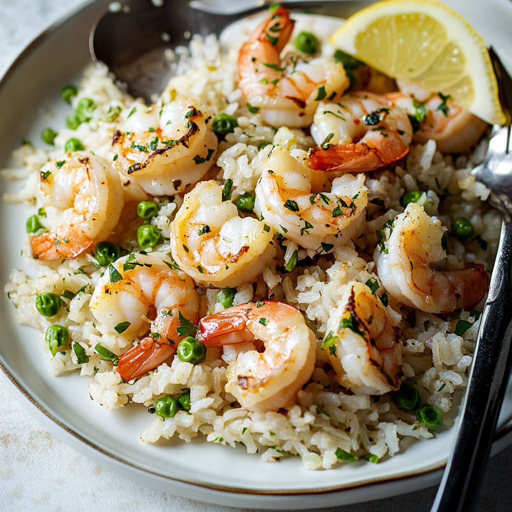One-Pan Lemon Herb Shrimp with Rice
