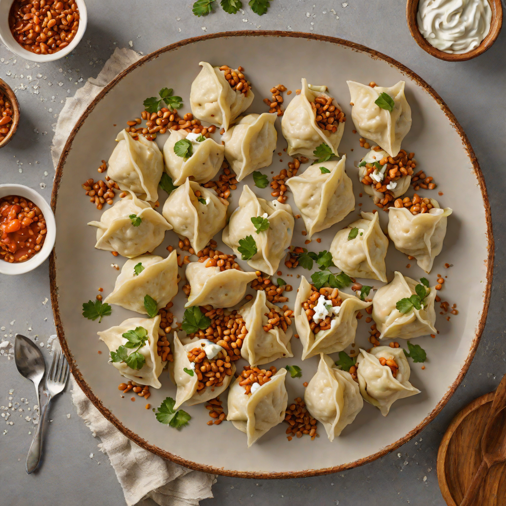 Savory Buckwheat Dumplings with Sour Cream