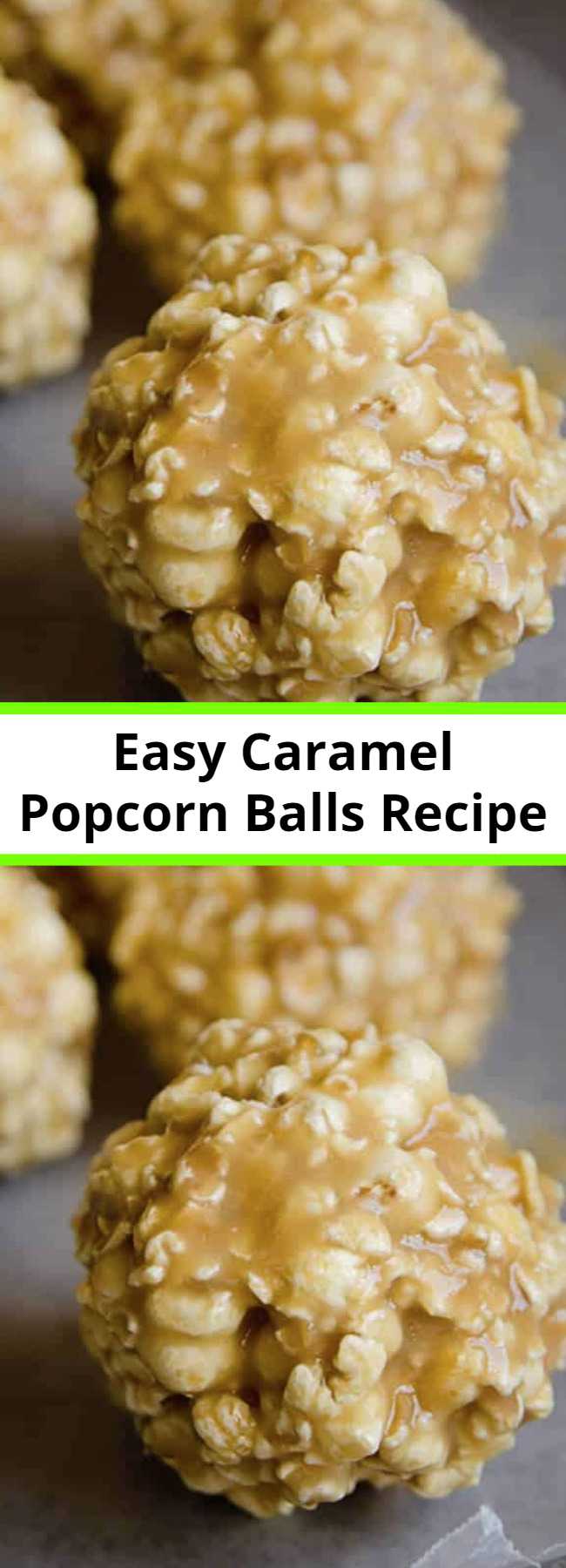 Arcade Popcorn Balls with Caramel Drizzle