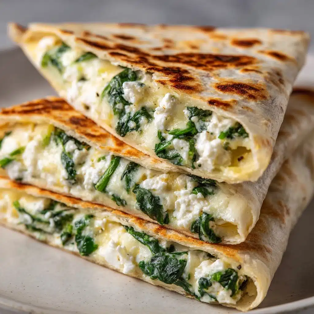 Mexican-Inspired Quesadillas with Mediterranean Spinach and Asian Wasabi Mayo