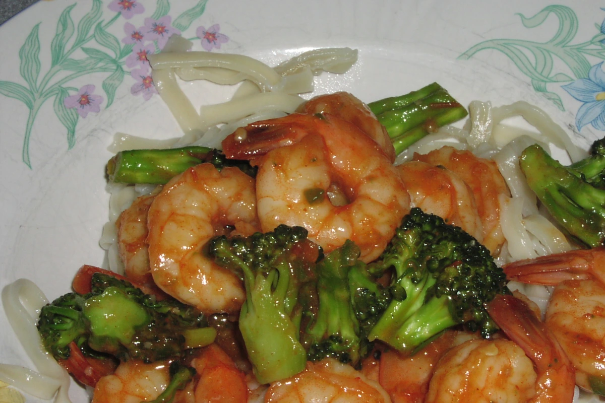 Sautéed Shrimp with Chili-Garlic Broccoli