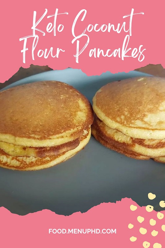 Keto Coconut Flour Pancakes with Berry Compote