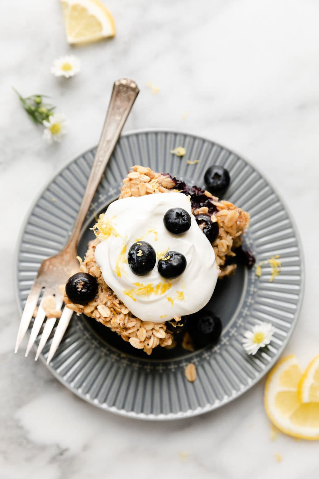Baked Lemon-Blueberry Oat Bars
