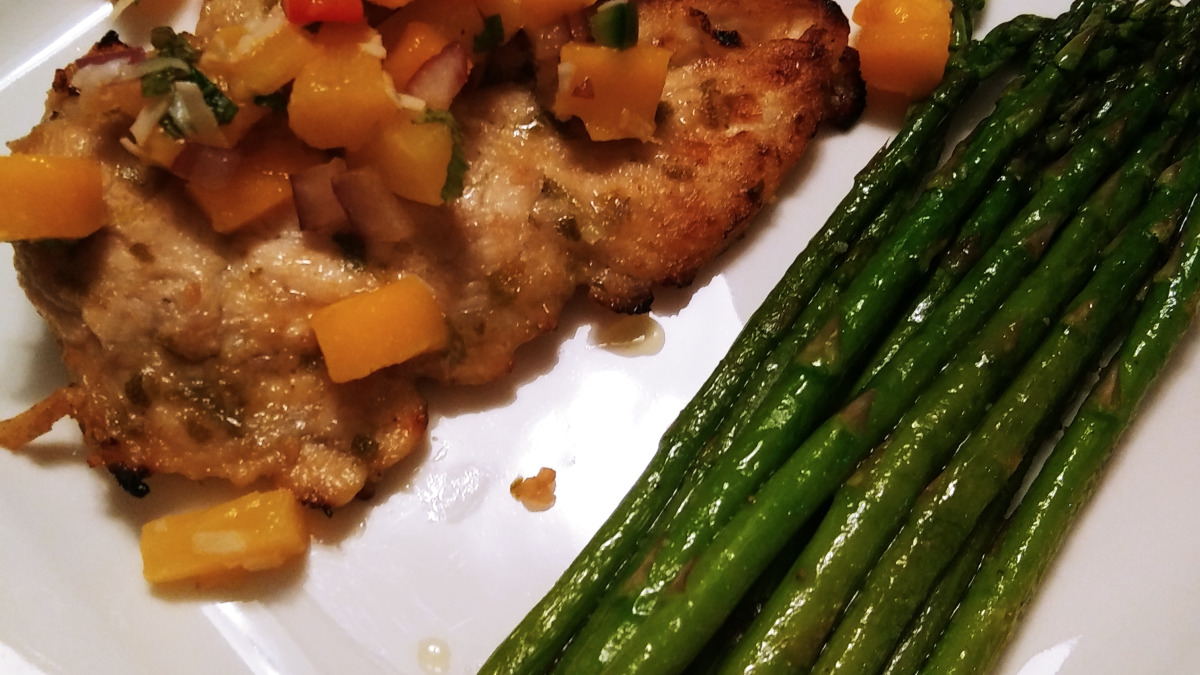 Chipotle-Cilantro Chicken with Mango Salsa