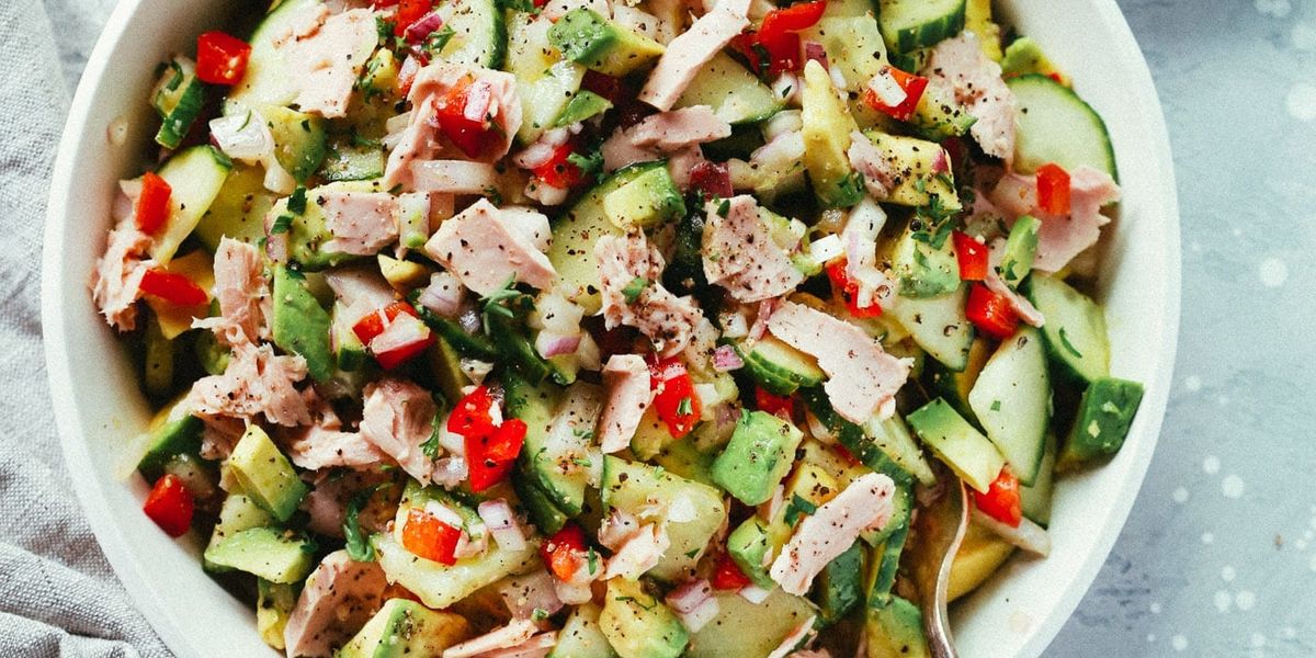Avocado-Cucumber Tuna Salad with Lime Dressing