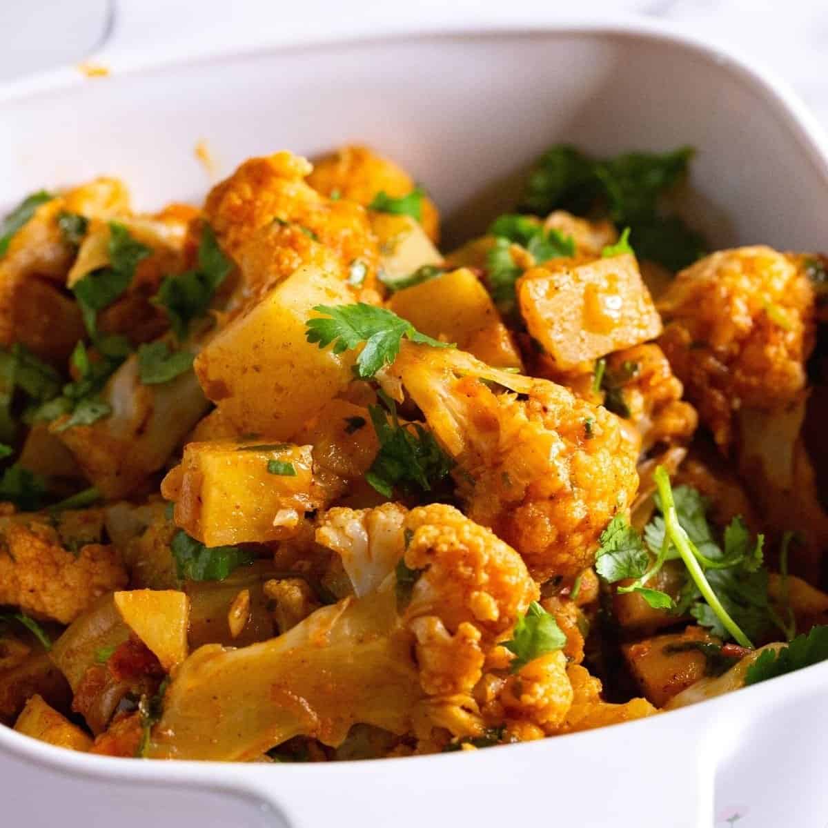 Gujarati Aloo Gobi with Fresh Mint