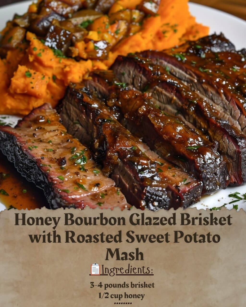 Hickory-Smoked Beef Brisket with Sweet Potato Mash