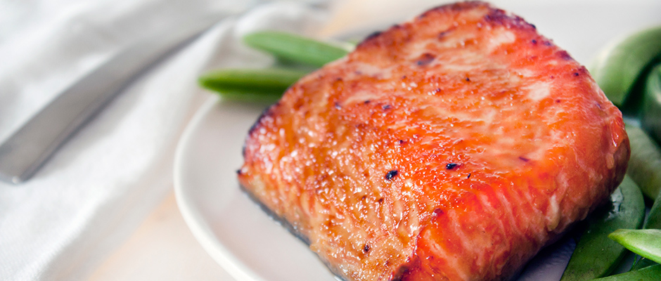 Miso-Glazed Salmon with Gingered Snap Peas