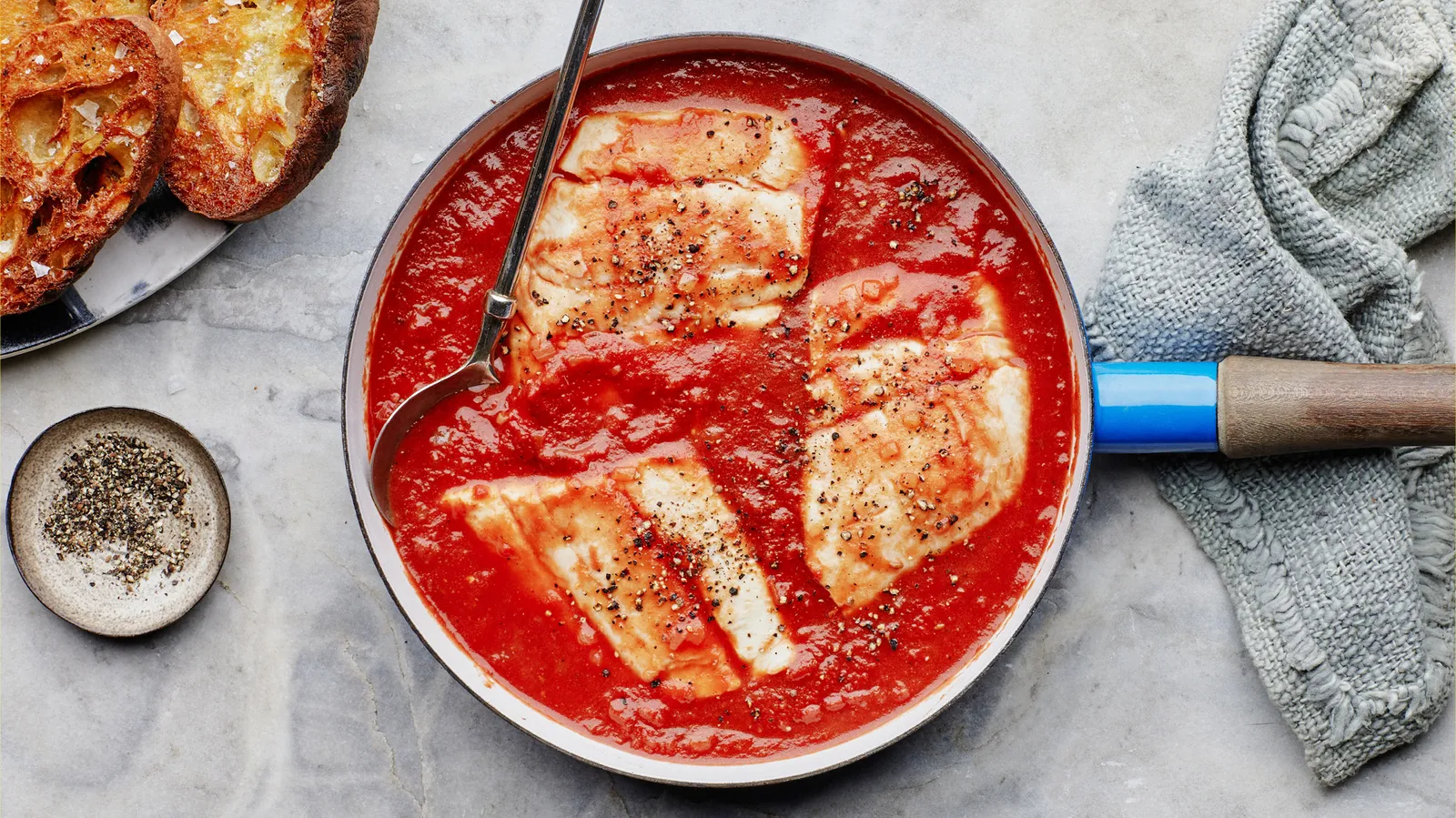 Tomato-Braised Fish with Coconut Rice