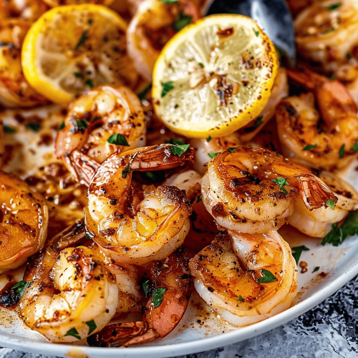 Luminous Lemon-Garlic Shrimp Skillet