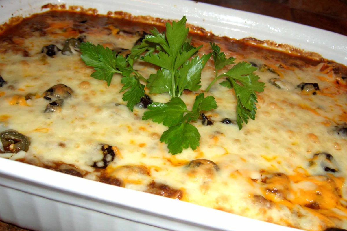 Baked Cheesy Bean and Corn Casserole with Cheddar