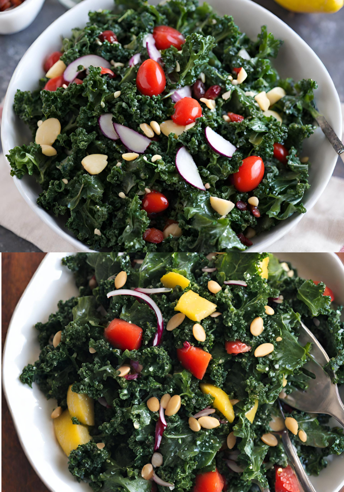 Massaged Kale and Apple Salad with Apple Cider Vinaigrette