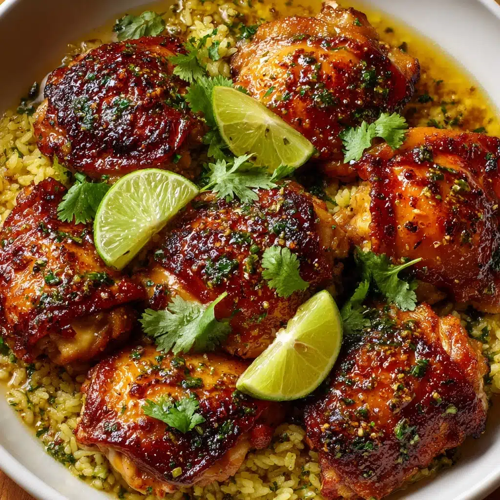 Cilantro-Lime Chicken Thighs with Roasted Veggies
