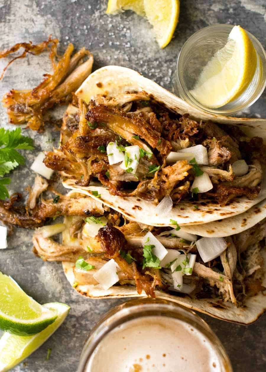Slow-Cooked Pork Carnitas with Avocado Salsa