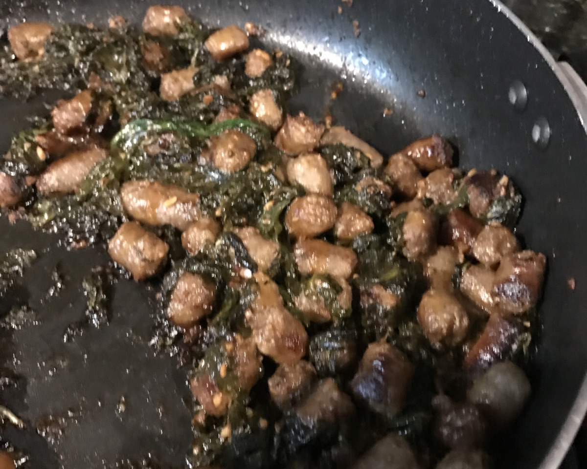 Sausage and Spinach Skillet