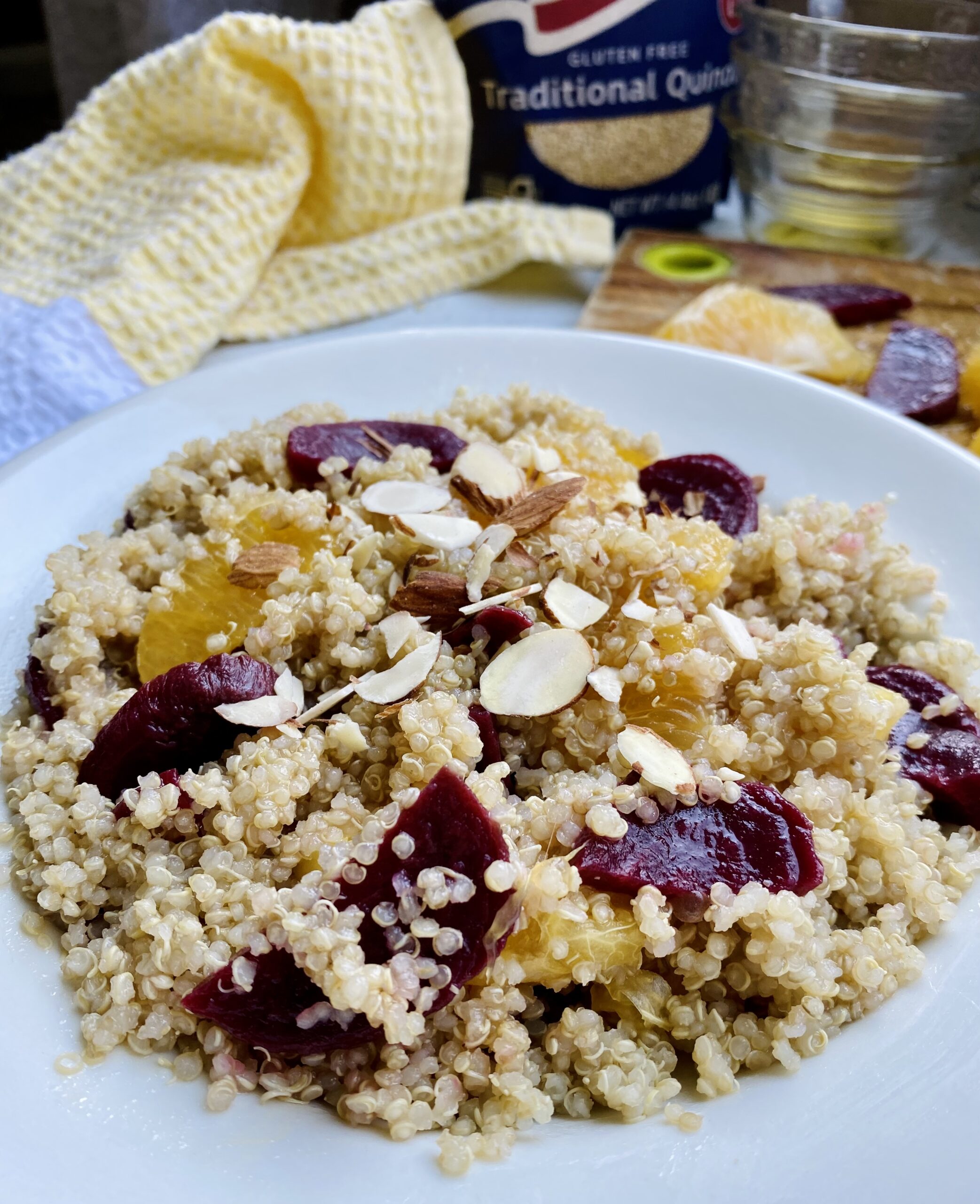 Vegan Roasted Beet and Quinoa Salad with Citrus Dressing