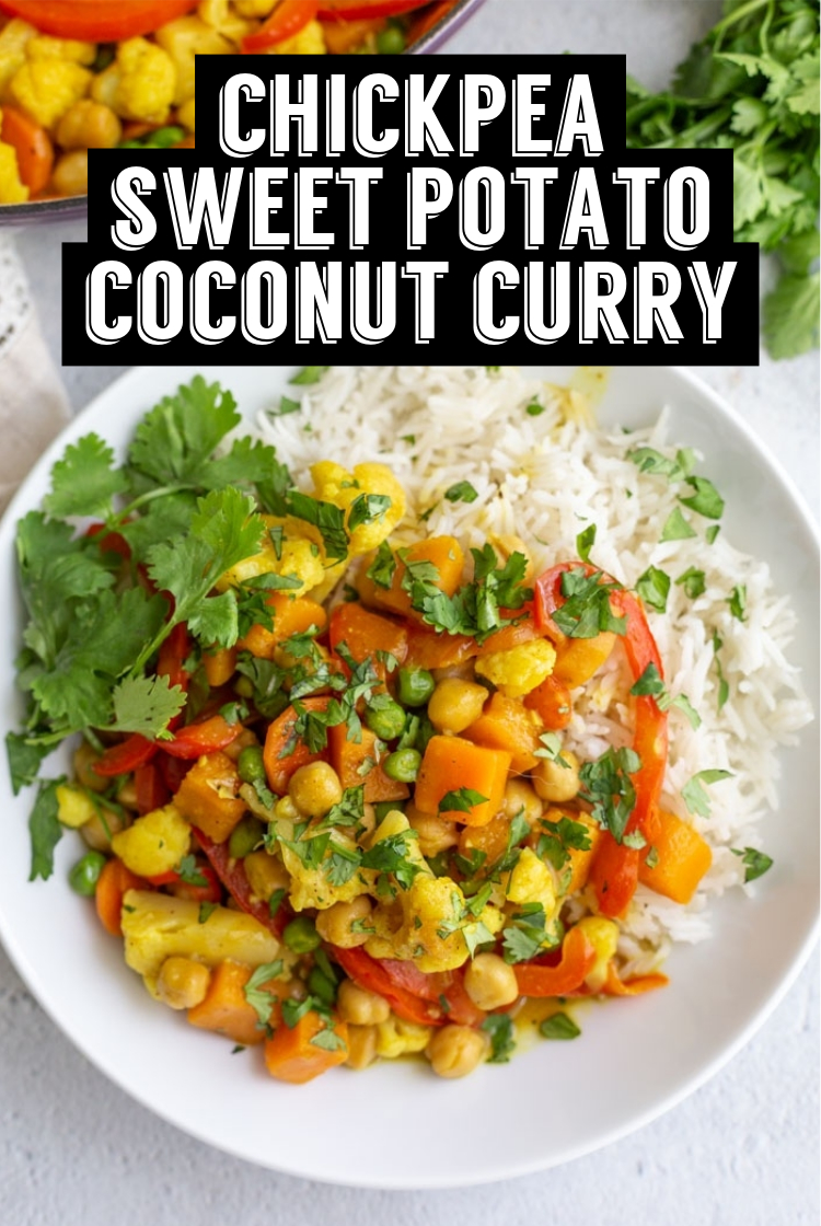 One-Pot Coconut Curry with Sweet Potatoes and Chickpeas