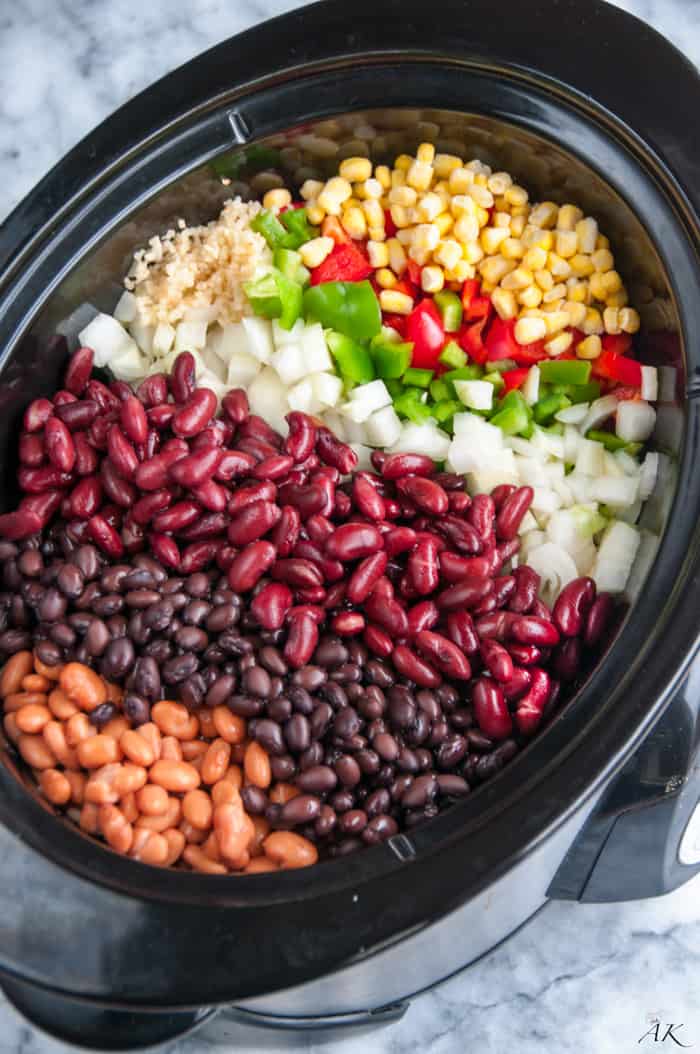 Slow-Simmered Vegetable and Bean Chili
