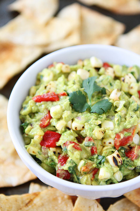 Spicy Guacamole with Roasted Corn