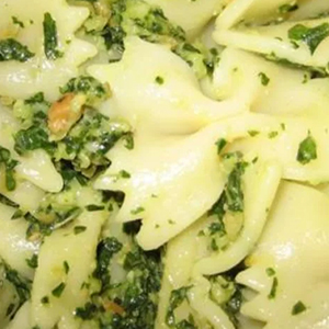 Genovese-Style Basil Pesto Pasta with Pine Nuts