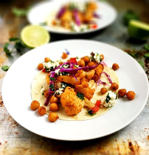 Chickpea and Cumin Roasted Cauliflower Tacos