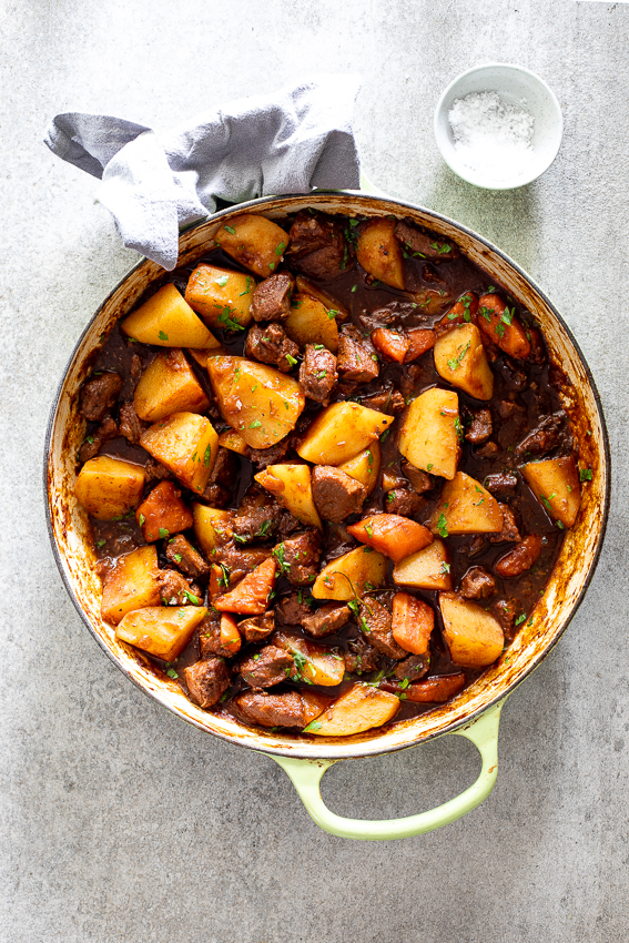 Slow-Cooked Irish Lamb Stew with Parsnips and Carrots