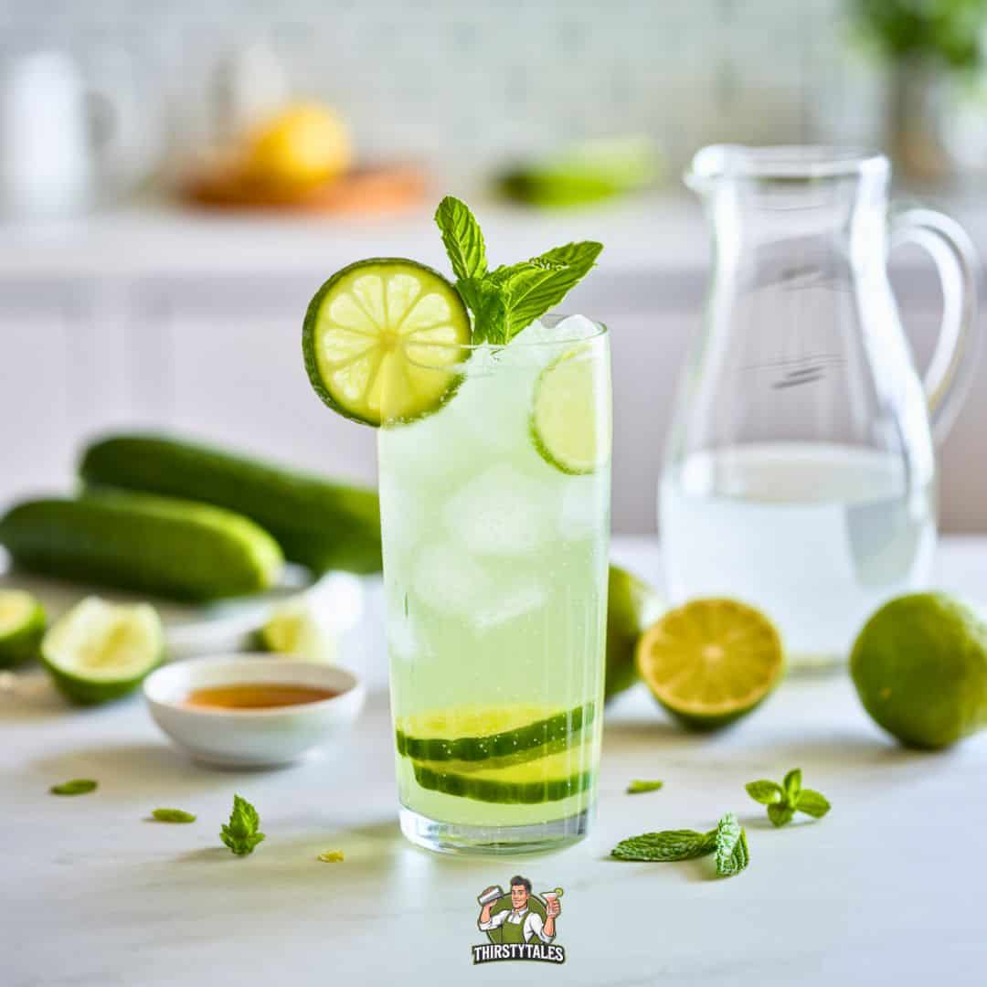 Cucumber-Lime Shaken Spritzer