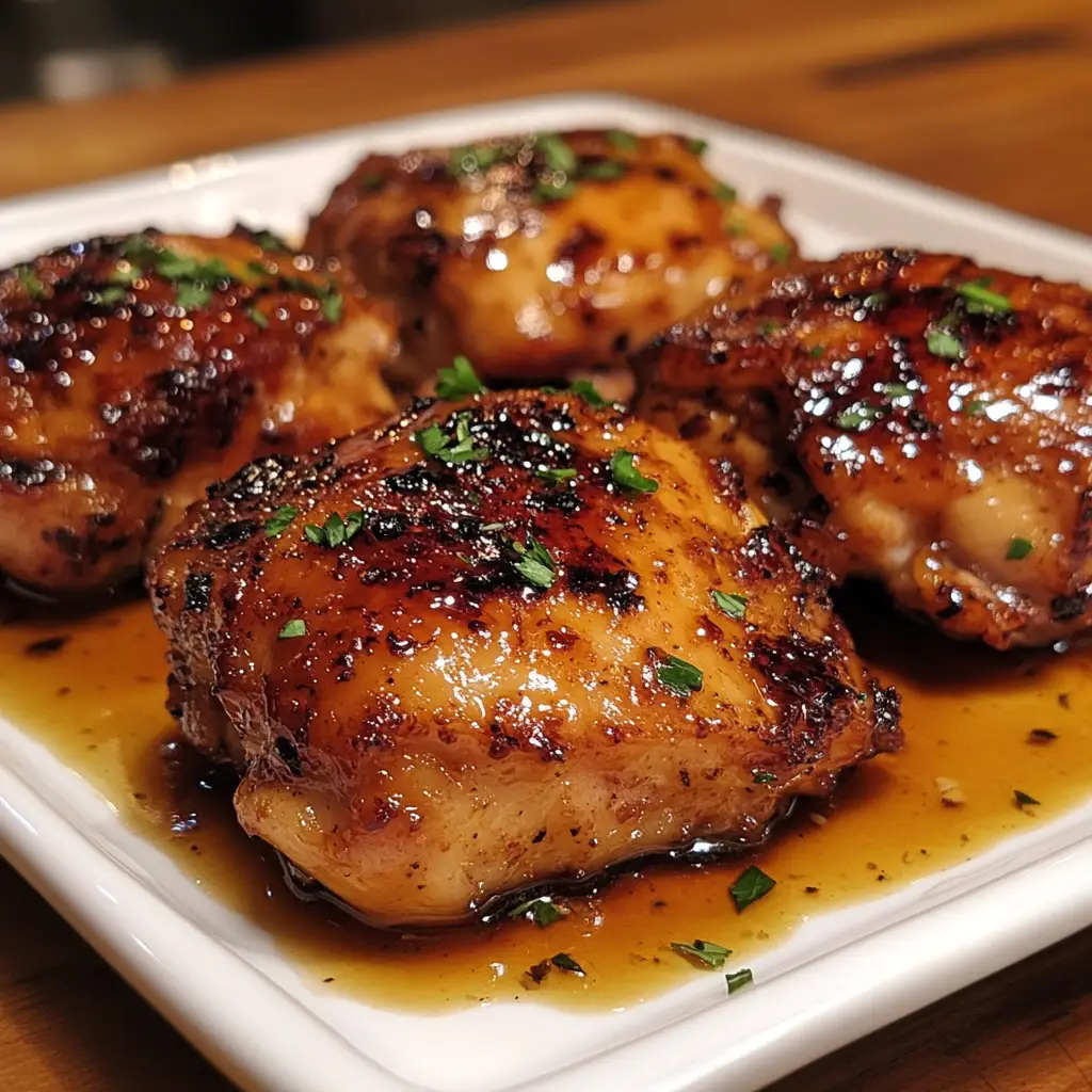 Maple-Mustard Glazed Chicken Thighs