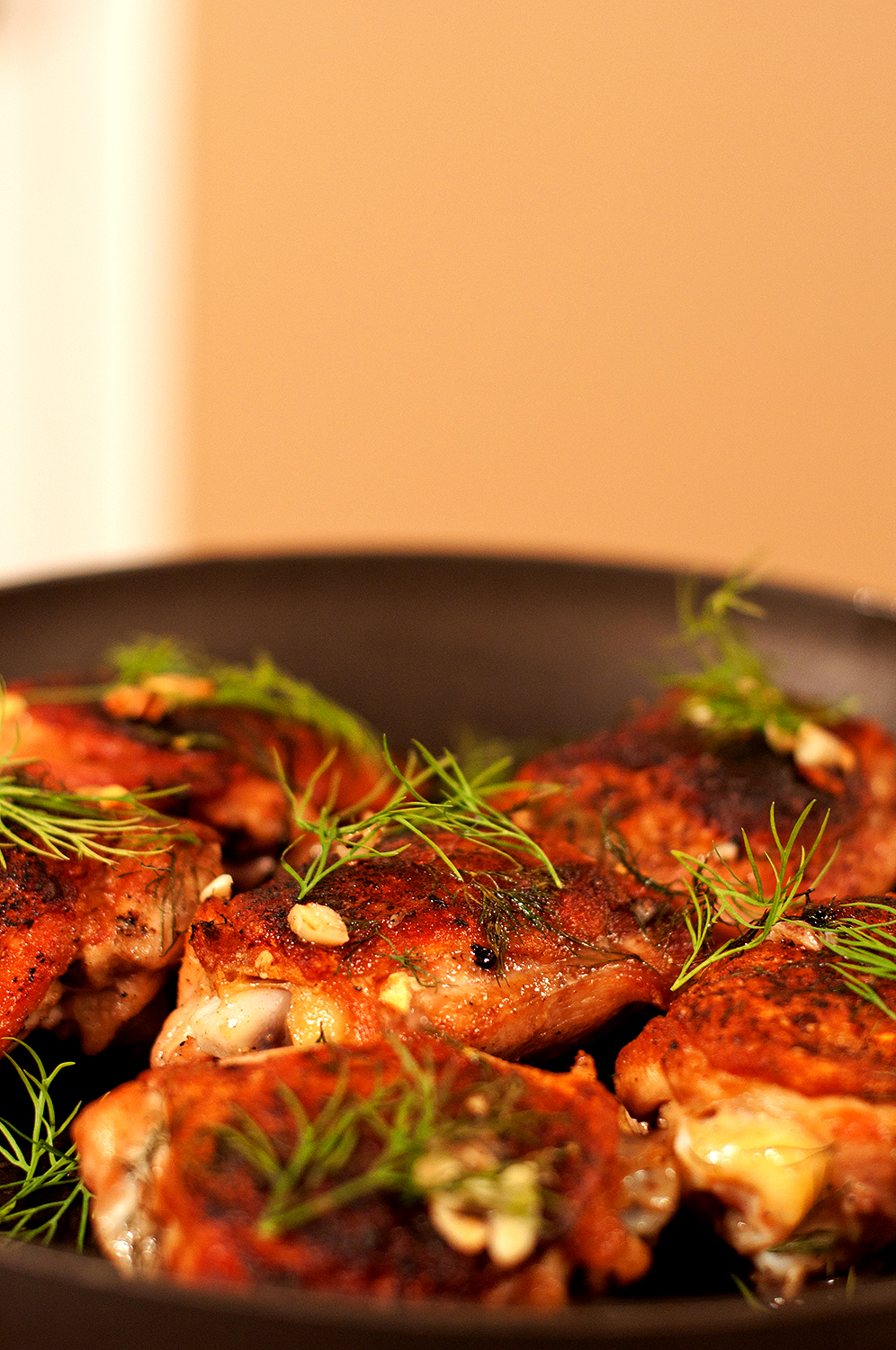 Lemon-Dill Chicken Thighs with Herb-Glazed Potatoes