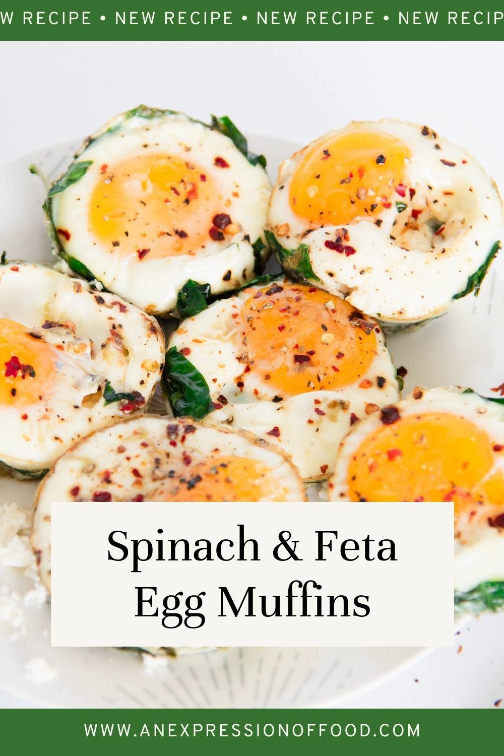 Baked Savory Egg Muffins with Spinach and Feta