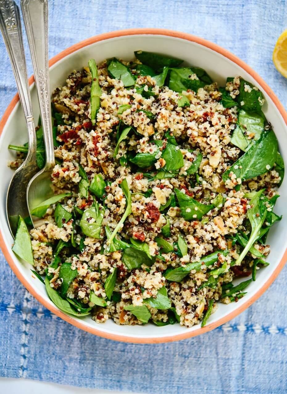 Spinach and Sun-Dried Tomato Quinoa Salad